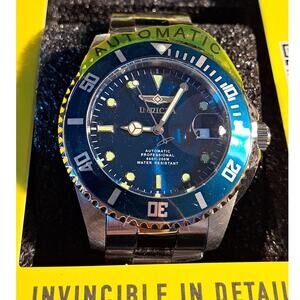 Invicta Pro Diver AUTOMATIC Men's Watch 44mm Stainless Steel Navy Blue with Case